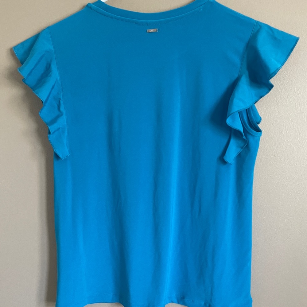 Blue Ruffled Tank Top - Picture 3 of 3
